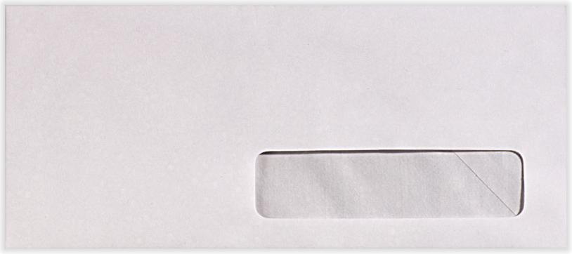 White 24lb #10 Right Window Envelopes (4 1/8 x 9 1/2)