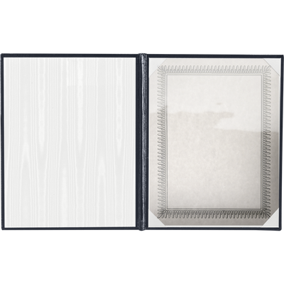 8 1/2 x 10 1/2 Landscape Padded Diploma Covers (Holds 8 x 10 Document) - Dark Blue