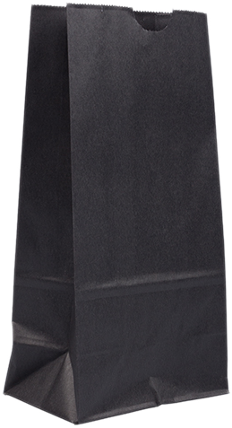 Black Kraft Medium Paper Lunch Bags (5 x 9 3/4 x 3)
