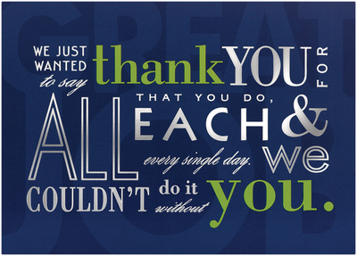 Inspirational Thank You Card Set - 25 Pack