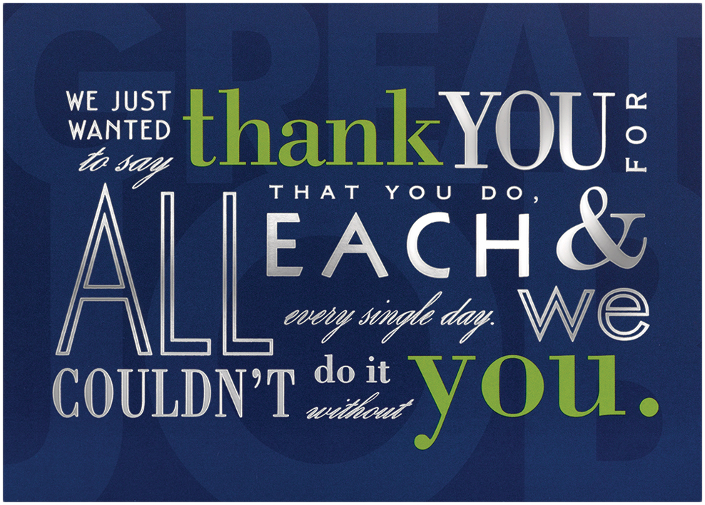 Inspirational Thank You Card Set - 25 Pack