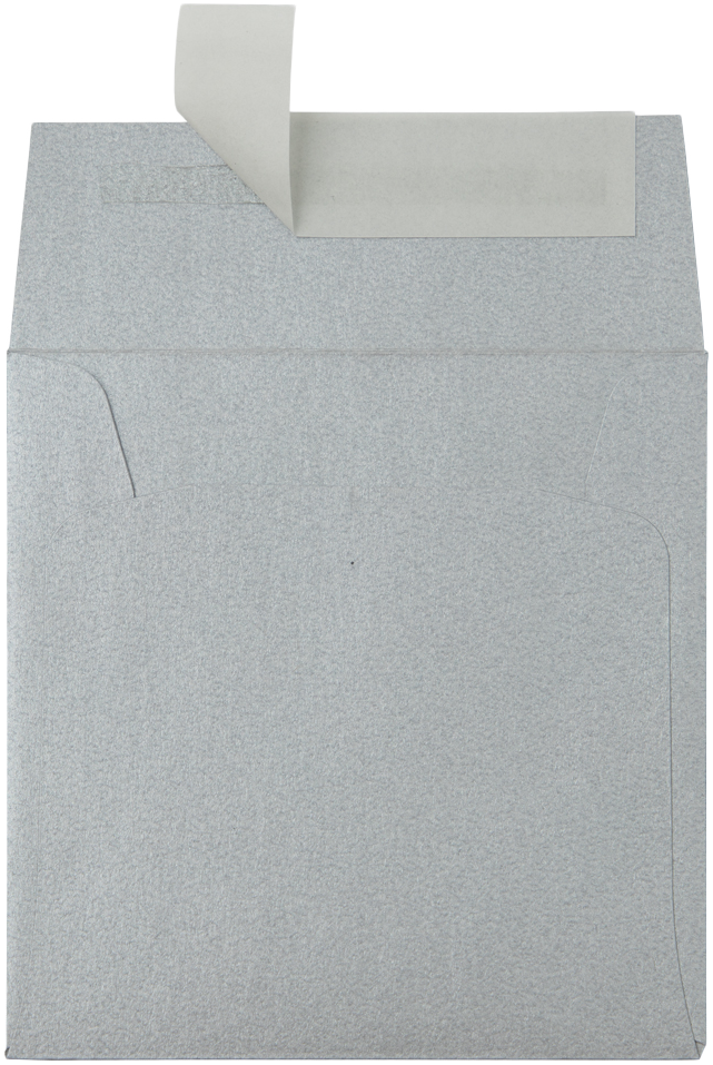 Silver Metallic 32lb 3 1/4 x 3 1/4 Square Envelopes with Peel & Seal