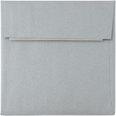 Silver Metallic 32lb 3 1/4 x 3 1/4 Square Envelopes with Peel & Seal