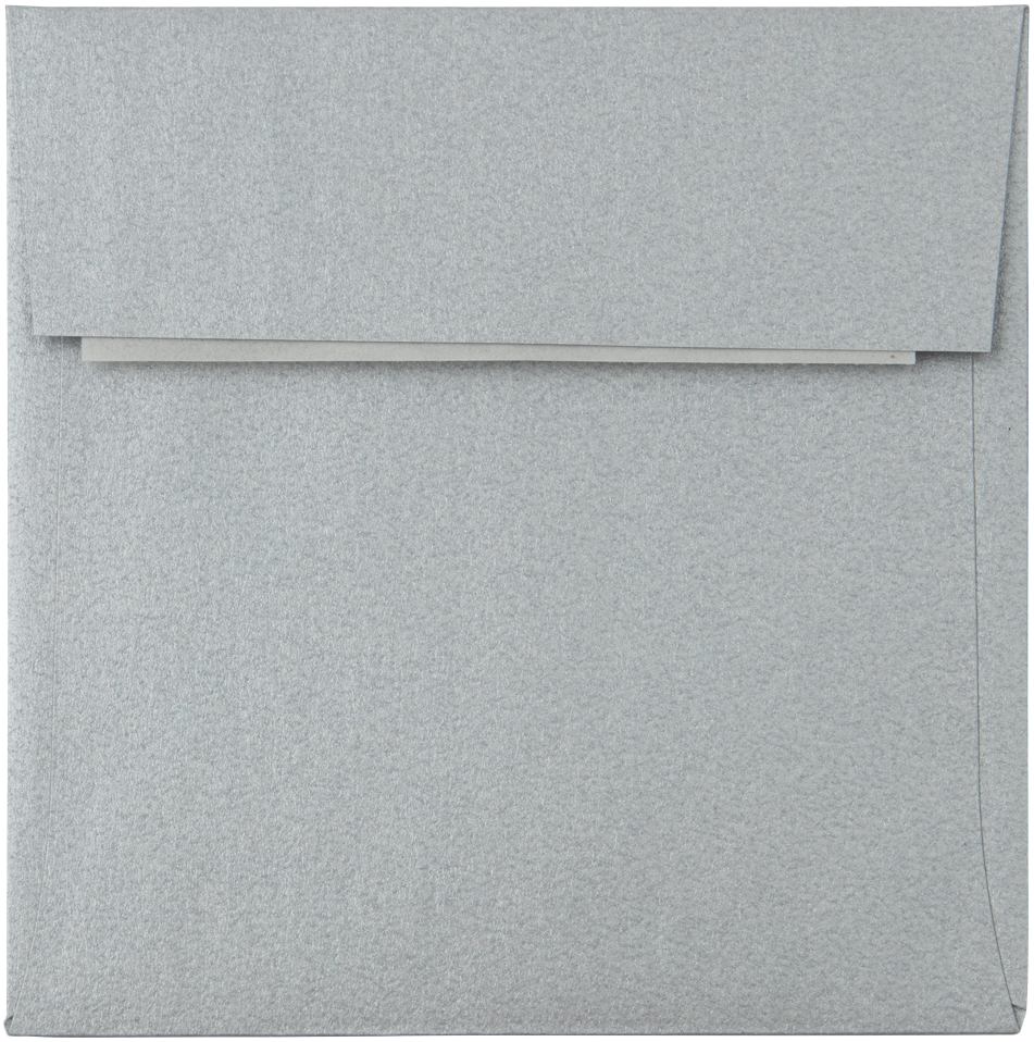 Silver Metallic 32lb 3 1/4 x 3 1/4 Square Envelopes with Peel & Seal