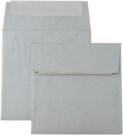 Silver Metallic 32lb 3 1/4 x 3 1/4 Square Envelopes with Peel & Seal