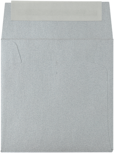Silver Metallic 32lb 3 1/4 x 3 1/4 Square Envelopes with Peel & Seal