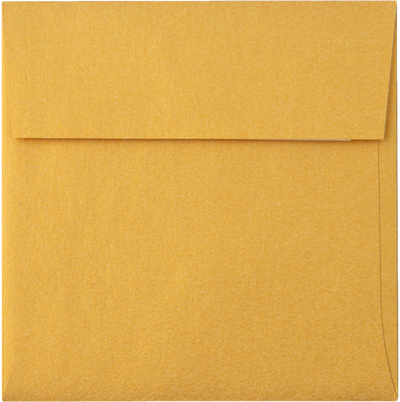 Gold Metallic 32lb 3 1/4 x 3 1/4 Square Envelopes with Peel & Seal