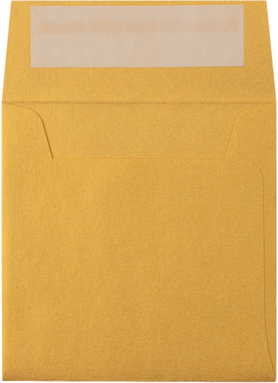 Gold Metallic 32lb 3 1/4 x 3 1/4 Square Envelopes with Peel & Seal