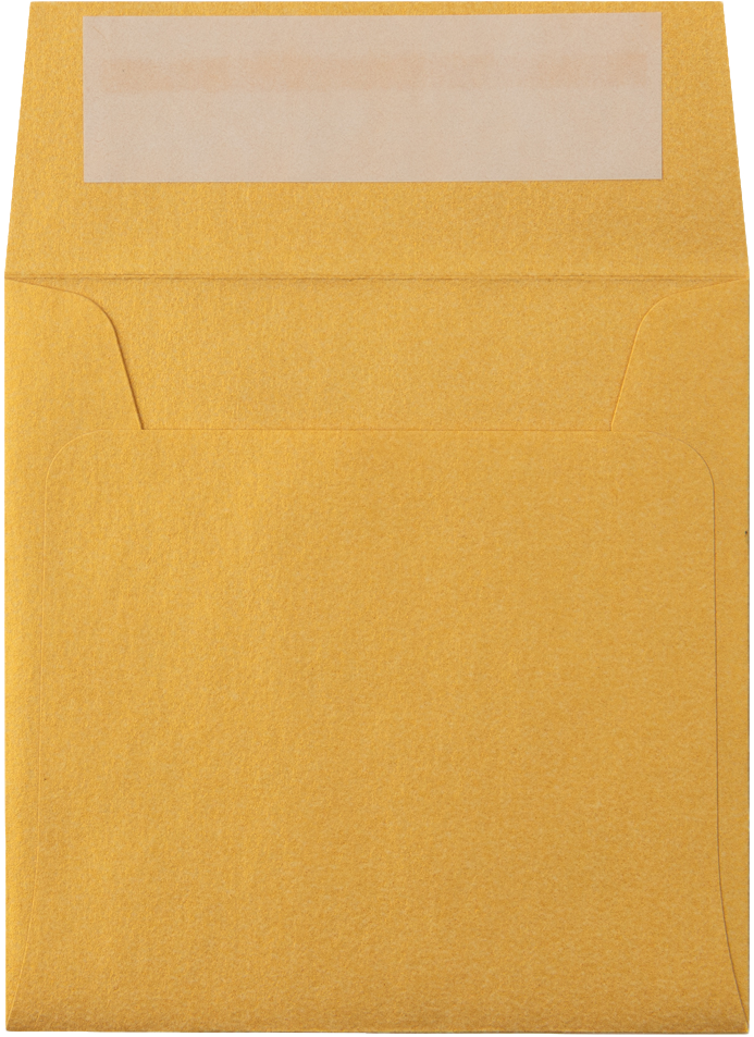 Gold Metallic 32lb 3 1/4 x 3 1/4 Square Envelopes with Peel & Seal