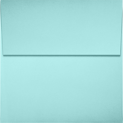 Seafoam Aqua Blue 32lb 3 1/4 x 3 1/4 Square Envelopes with Peel & Seal