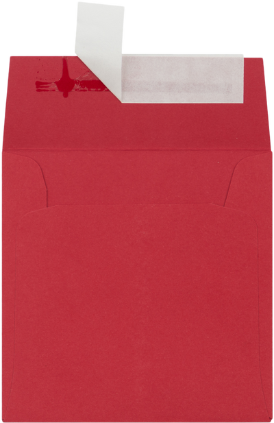 Red 32lb 3 1/4 x 3 1/4 Square Envelopes with Peel & Seal