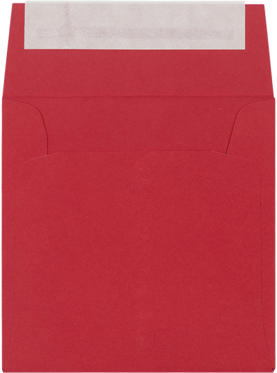Red 32lb 3 1/4 x 3 1/4 Square Envelopes with Peel & Seal