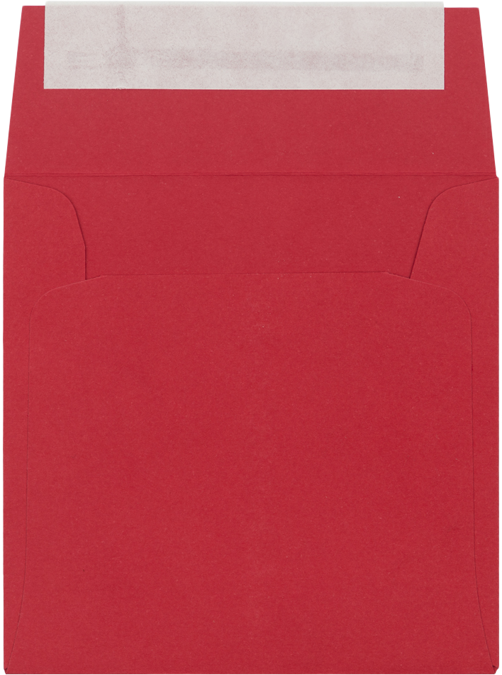 Red 32lb 3 1/4 x 3 1/4 Square Envelopes with Peel & Seal