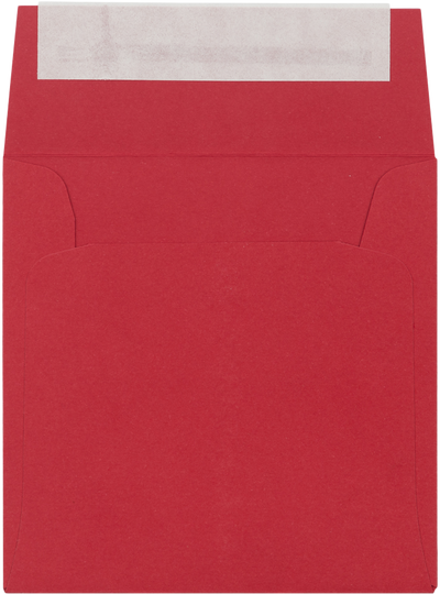 Red 32lb 3 1/4 x 3 1/4 Square Envelopes with Peel & Seal