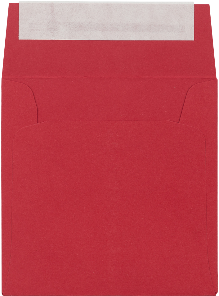 Red 32lb 3 1/4 x 3 1/4 Square Envelopes with Peel & Seal