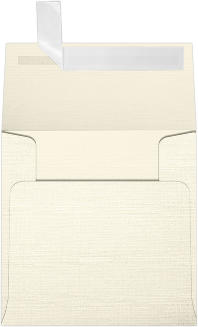 Natural Linen 32lb 3 1/4 x 3 1/4 Square Envelopes with Peel & Seal