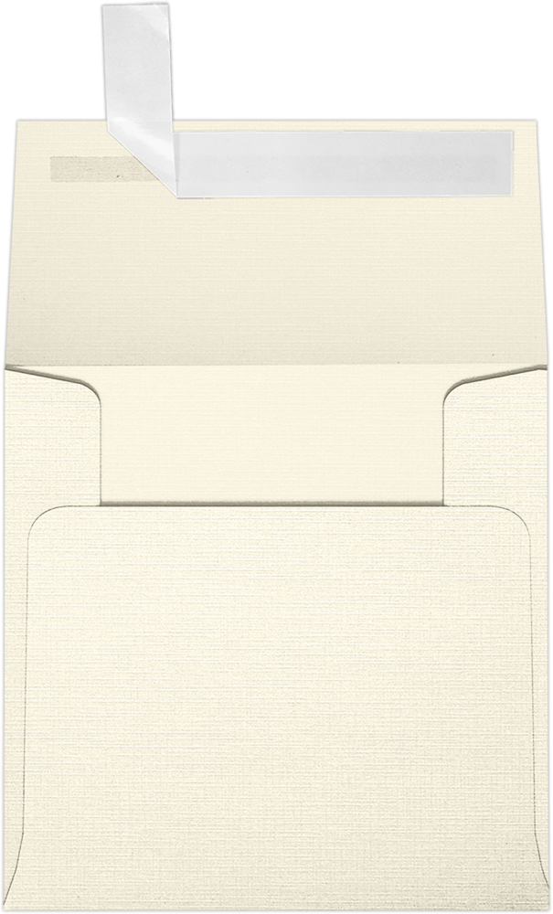 Natural Linen 32lb 3 1/4 x 3 1/4 Square Envelopes with Peel & Seal