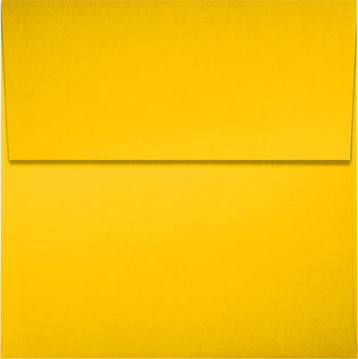 Sunflower Yellow 32lb 3 1/4 x 3 1/4 Square Envelopes with Peel & Seal