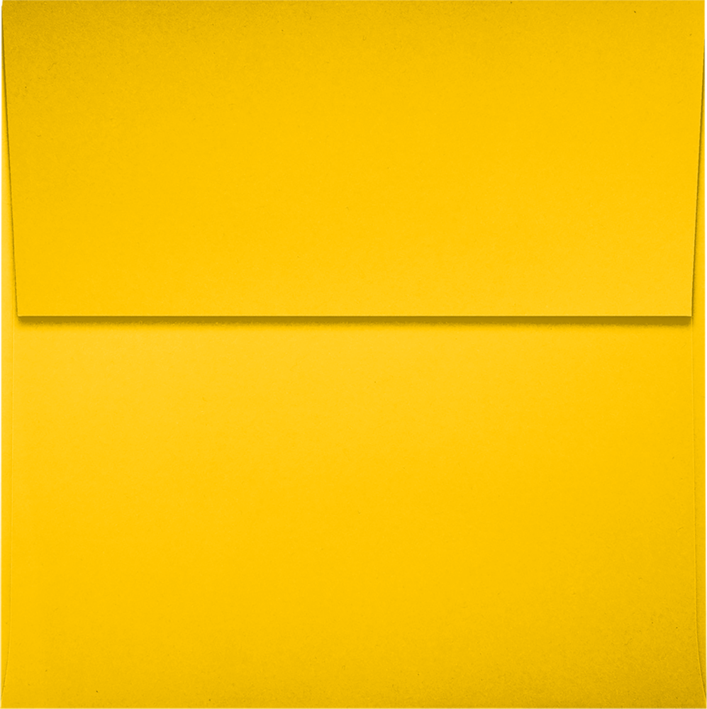 Sunflower Yellow 32lb 3 1/4 x 3 1/4 Square Envelopes with Peel & Seal