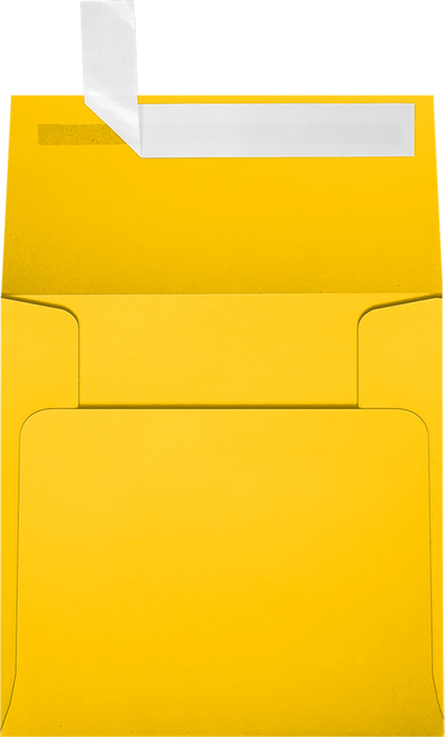 Sunflower Yellow 32lb 3 1/4 x 3 1/4 Square Envelopes with Peel & Seal
