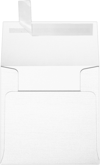 White Linen 32lb 3 1/4 x 3 1/4 Square Envelopes with Peel & Seal