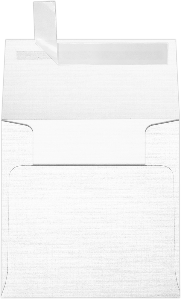White Linen 32lb 3 1/4 x 3 1/4 Square Envelopes with Peel & Seal
