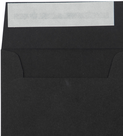 Smooth Midnight Black 32lb 3 1/4 x 3 1/4 Square Envelopes with Peel & Seal