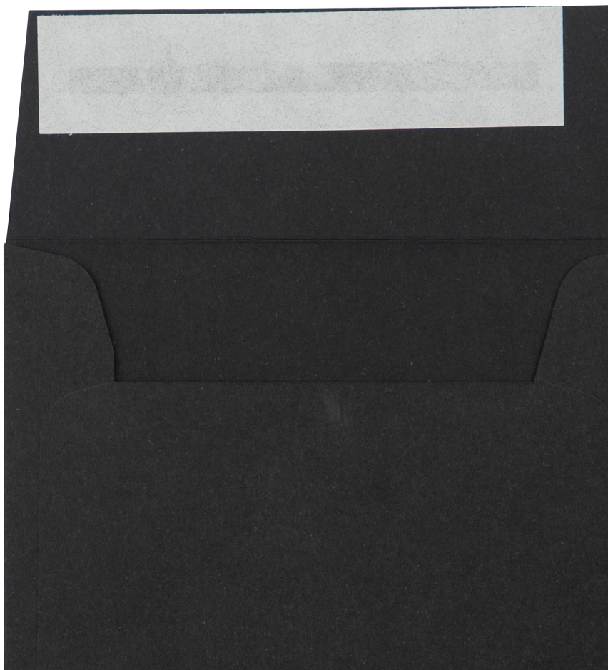 Smooth Midnight Black 32lb 3 1/4 x 3 1/4 Square Envelopes with Peel & Seal