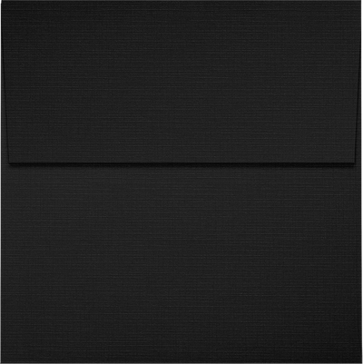 Black Linen 32lb 3 1/4 x 3 1/4 Square Envelopes with Peel & Seal