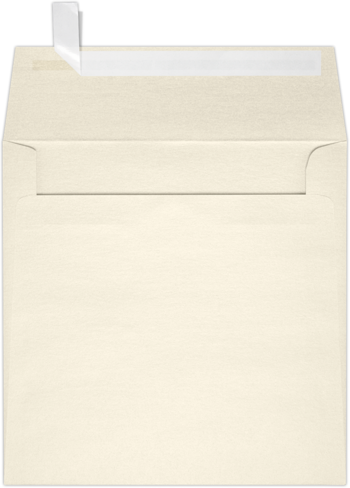 Champagne Ivory Metallic 32lb 3 1/4 x 3 1/4 Square Envelopes with Peel & Seal