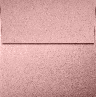 Misty Rose Pink Metallic 84lb 3 1/4 x 3 1/4 Square Envelopes with Peel & Seal
