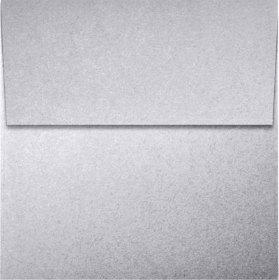 Silver Metallic 32lb 4 x 4 Square Envelopes with Peel & Seal