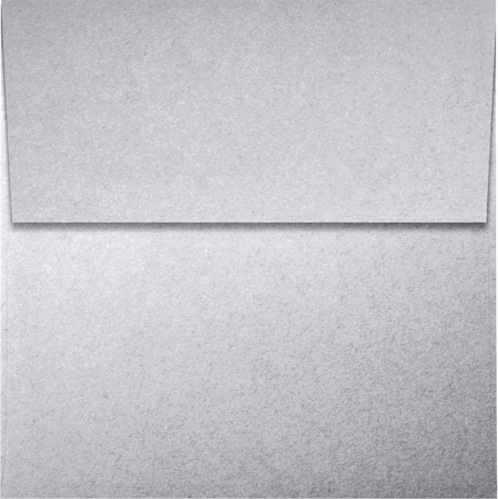 Silver Metallic 32lb 4 x 4 Square Envelopes with Peel & Seal