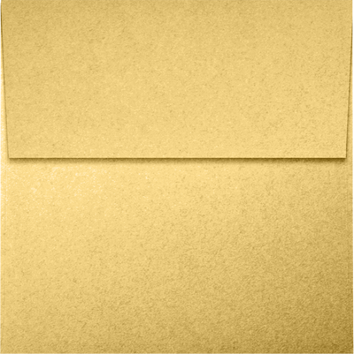 Gold Metallic 32lb 4 x 4 Square Envelopes with Peel & Seal