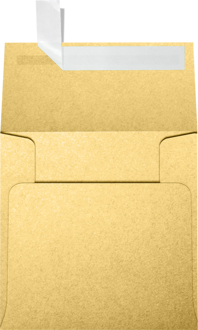 Gold Metallic 32lb 4 x 4 Square Envelopes with Peel & Seal