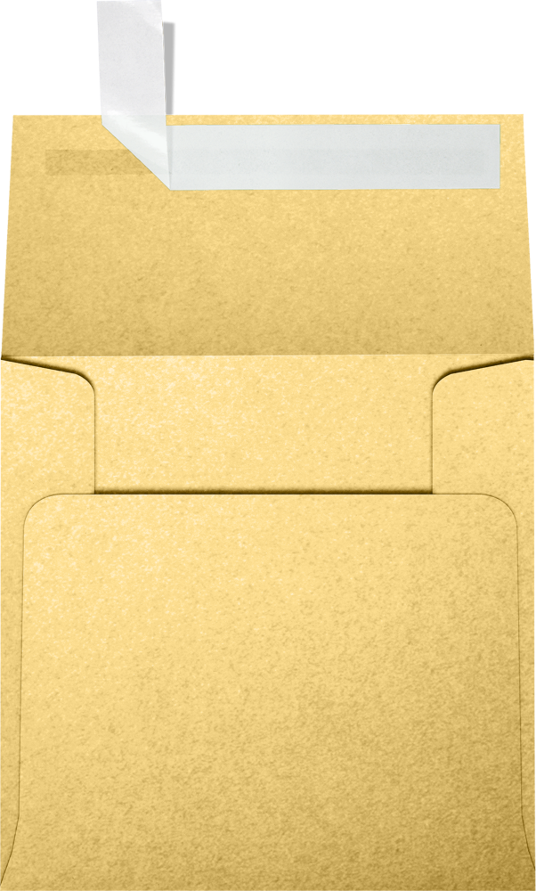 Gold Metallic 32lb 4 x 4 Square Envelopes with Peel & Seal