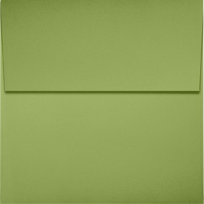 Olive Green 28lb 4 x 4 Square Envelopes with Peel & Seal