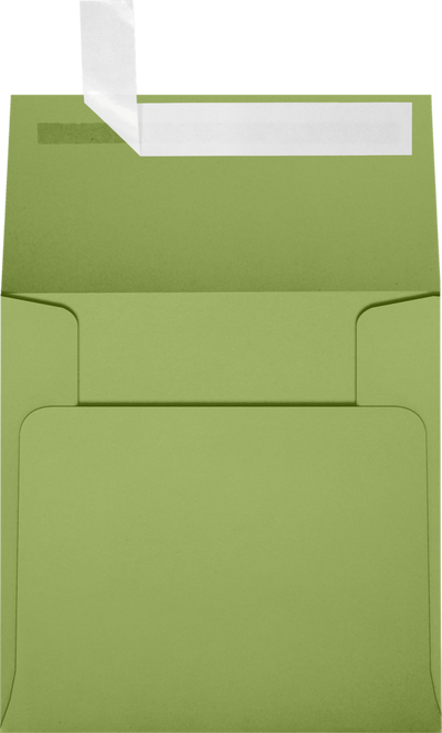 Olive Green 28lb 4 x 4 Square Envelopes with Peel & Seal