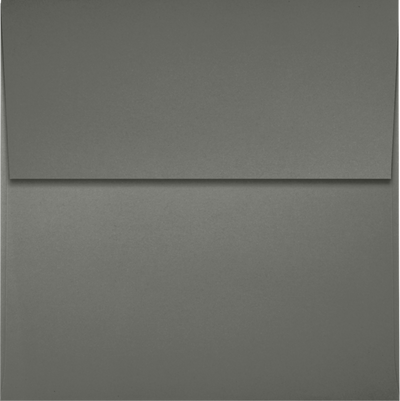Dark Smoke Gray 32lb 4 x 4 Square Envelopes with Peel & Seal