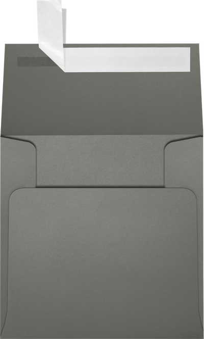 Dark Smoke Gray 32lb 4 x 4 Square Envelopes with Peel & Seal