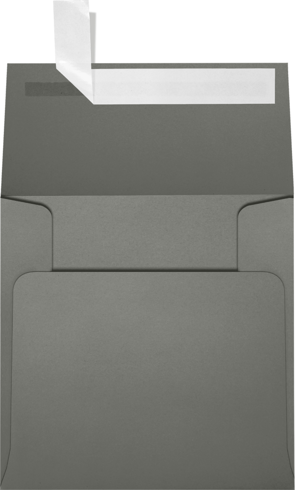Dark Smoke Gray 32lb 4 x 4 Square Envelopes with Peel & Seal