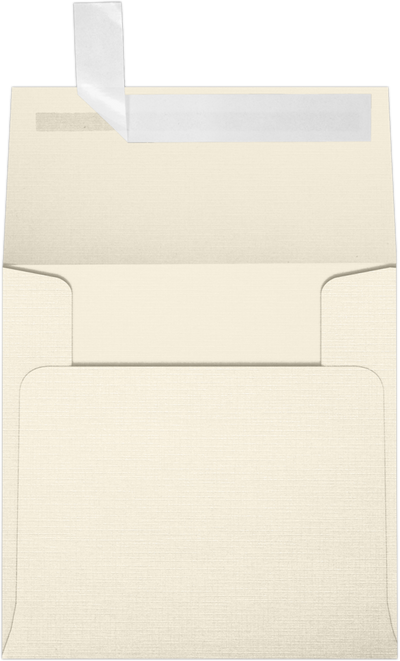 Natural Linen 32lb 4 x 4 Square Envelopes with Peel & Seal