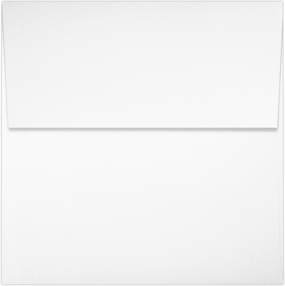 White Recycled 32lb 4 x 4 Square Envelopes with Peel & Seal