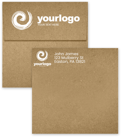 Grocery Bag 28lb 4 x 4 Square Envelopes with Peel & Seal
