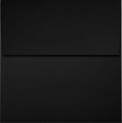 Smooth Midnight Black 32lb 4 x 4 Square Envelopes with Peel & Seal