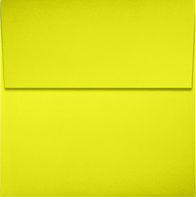 Citrus Yellow 32lb 4 x 4 Square Envelopes with Peel & Seal