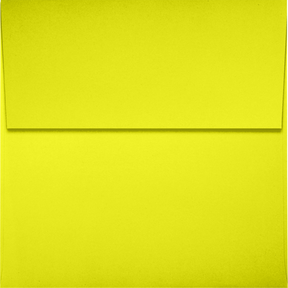 Citrus Yellow 32lb 4 x 4 Square Envelopes with Peel & Seal