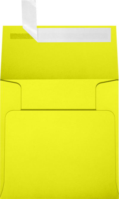 Citrus Yellow 32lb 4 x 4 Square Envelopes with Peel & Seal