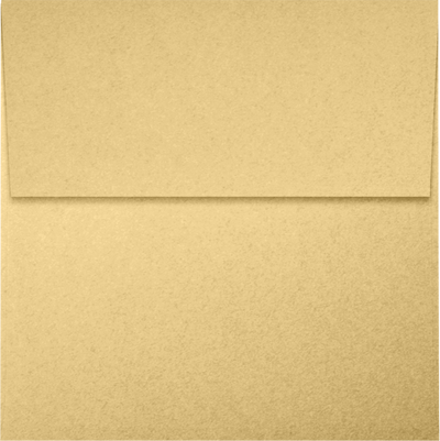 Light Gold Blonde Metallic 32lb 4 x 4 Square Envelopes with Peel & Seal
