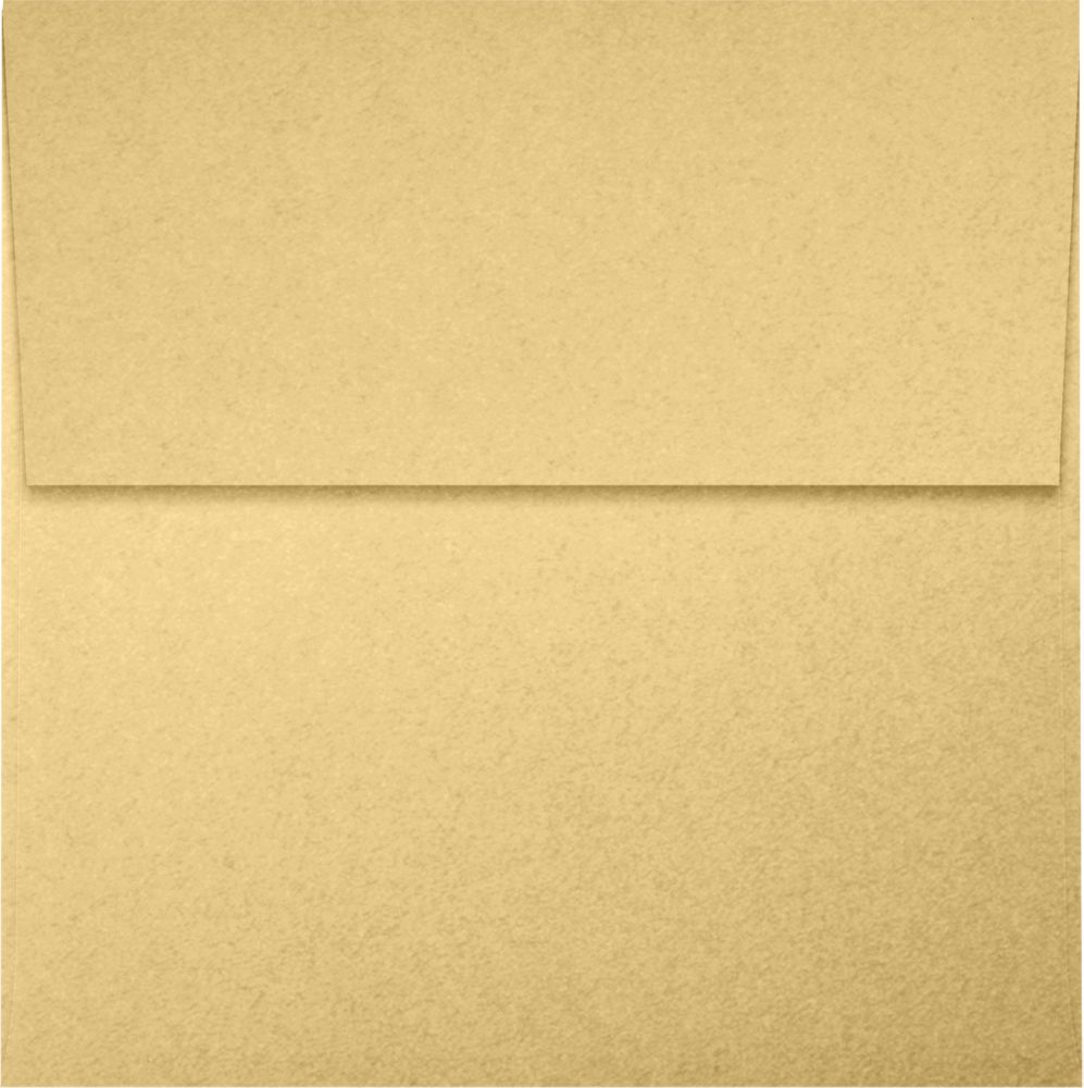 Light Gold Blonde Metallic 32lb 4 x 4 Square Envelopes with Peel & Seal